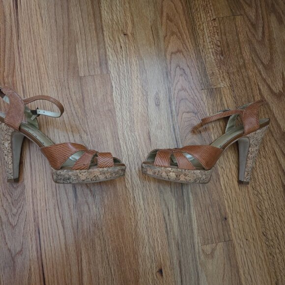 Cork Heel Sandals - Picture 2 of 3